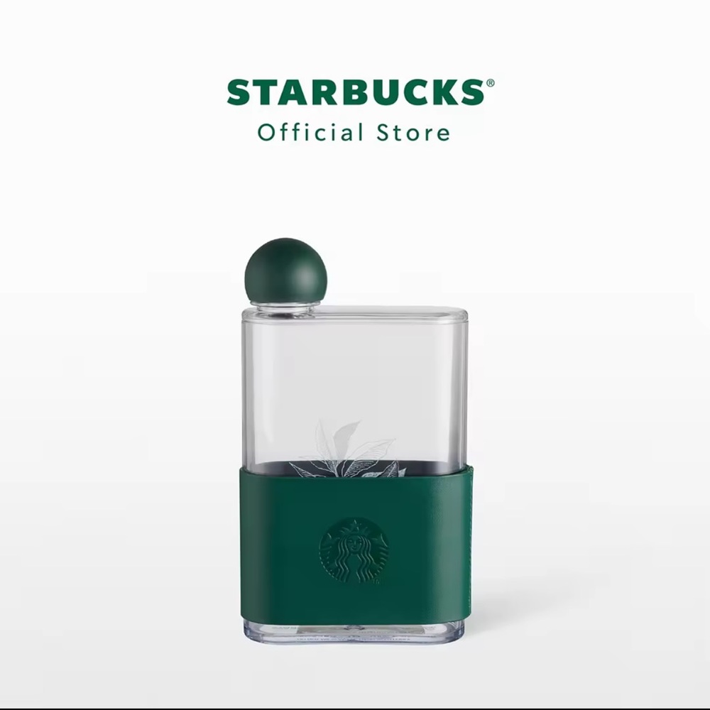Starbucks Mint Coffee Leaf with Sleeve Water  Bottle 14oz 414ml